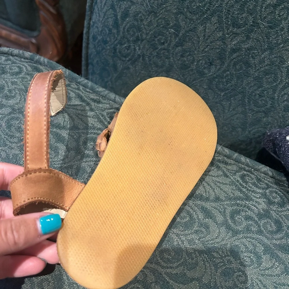 Brown Leather Kids Sandals - Picture 4 of 5